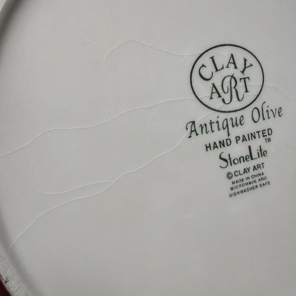 Clay Art Antique Olive Pasta Bowl Set Of 2 - Picture 5 of 10